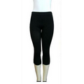 Seamless ' Plain Capri Legging-Black